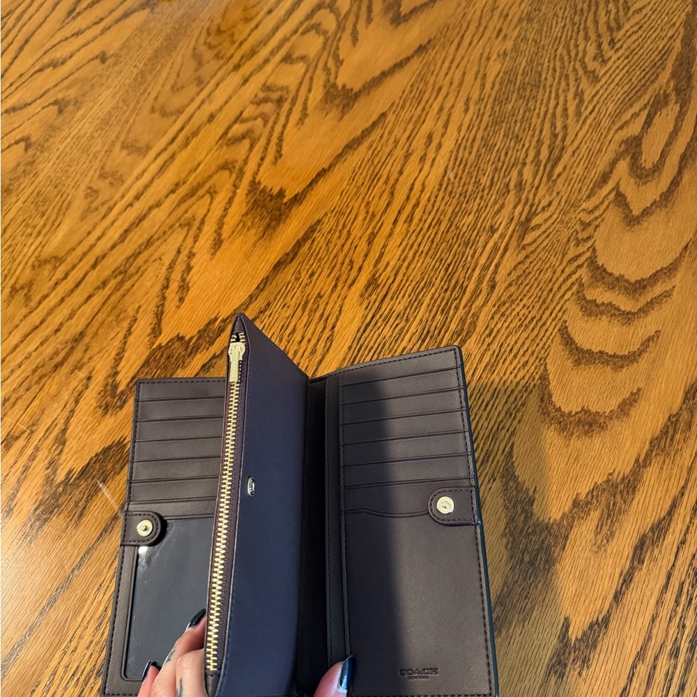 Coach Black Pebbled Leather Wallet - Picture 3 of 4
